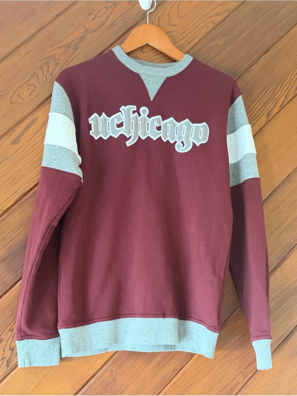 Champion University of Chicago Gothic Script Crewneck Small Spellout